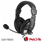 Auscultadores Stereo NGS MSX9 com Micro Black