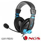 Auscultadores Stereo NGS MSX9 com Micro Blue